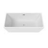 Castello Usa Sophia 63" Acrylic Freestanding Bathtub in White CB-37-63